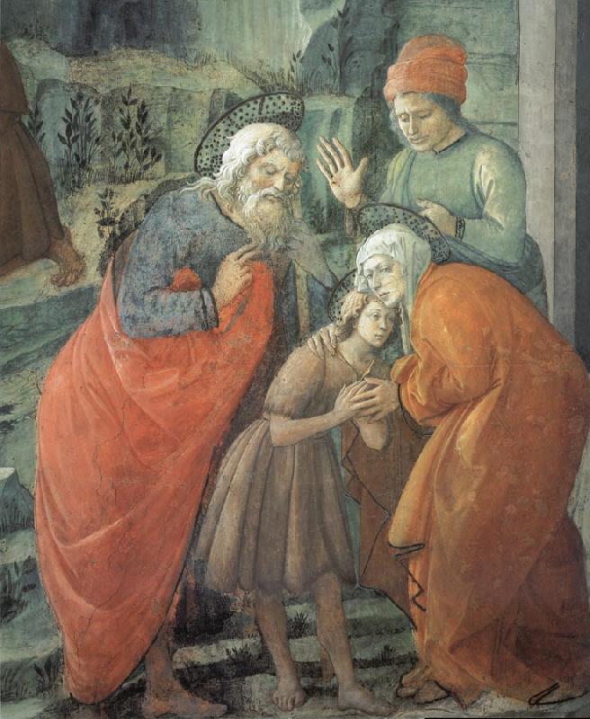 Fra Filippo Lippi Details of St John beids farewell to his parents Norge oil painting art